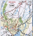 New Haven CT road map, Free map highway New Haven city surrounding area