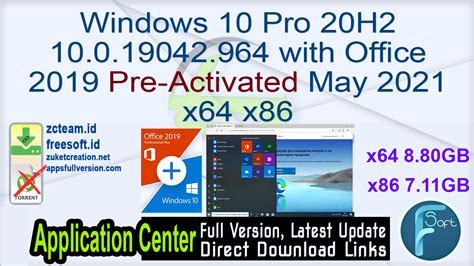 Windows 10 Pro 20h2 10019042964 With Office 2019 Preactivated May