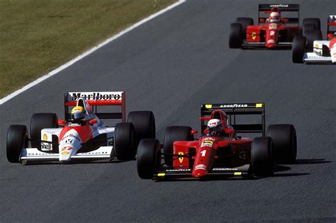 [otd] 30 Years Ago Ayrton Senna Left And Alain Prost Right Collided Into Turn 1 At Suzuka