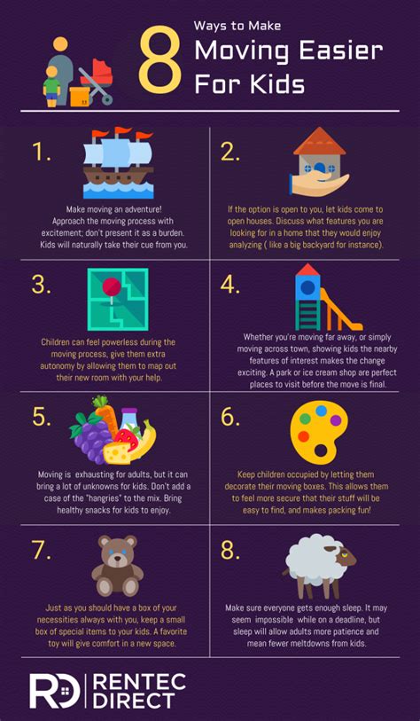 8 Ways To Make Moving Easier For Kids Infographic