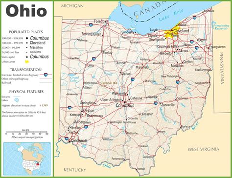 Ohio Highway Map Ohio Highway Map Sandusky