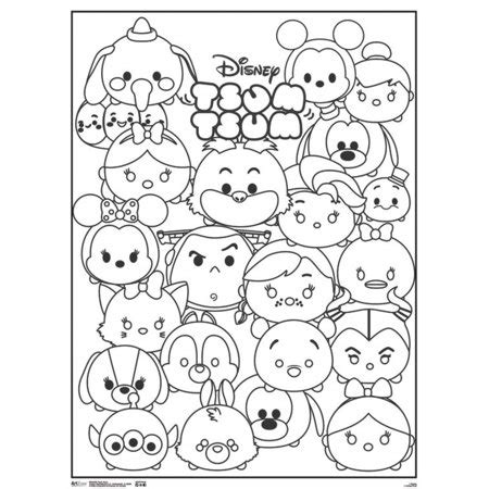 Initially, disney tsum tsum was a doll that was sold at disney store japan, until finally it was launched as a game in 2014 in japan. Mewarnai Disney Tsum Tsum - V Warna