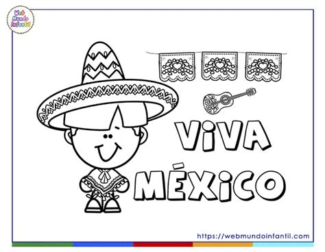 Viva México Para Colorear e Imprimir