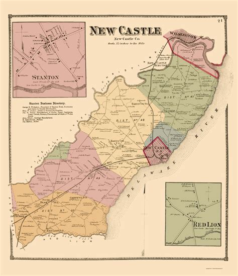 New Castle Delaware Landowner Beers 1868 23 X 2666