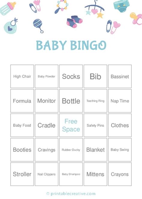 Baby Bingo Free Printable Bingo Cards And Games