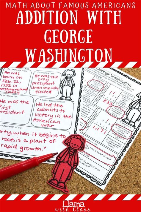 Addition Practice With George Washington Addition Practice Addition