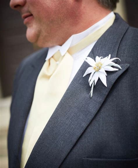 Edelweiss Winter Boutonniere Lapel Pins Men Etsy Canada In