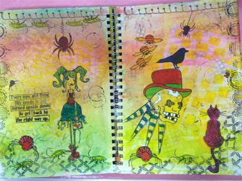An Open Notebook With Some Drawings On It