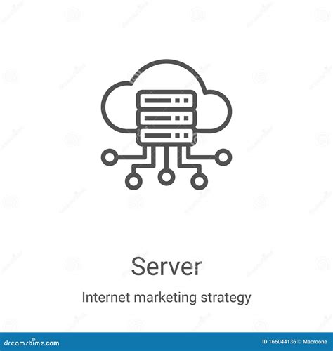 Server Icon Vector From Internet Marketing Strategy Collection Thin