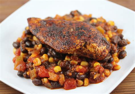 Heat a large heavy based frying pan over high heat until very hot. Blackened Chicken with Beans Recipe - Cully's Kitchen