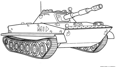 Army coloring book at coloring book online. Coloring page - Amphibious Battle Tank