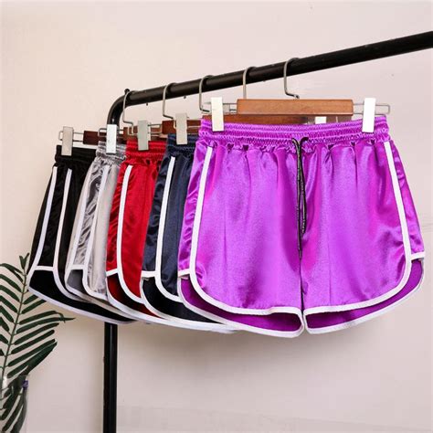 short d été à taille élastique pour femme pantalon court sexy couleur unie pour la maison