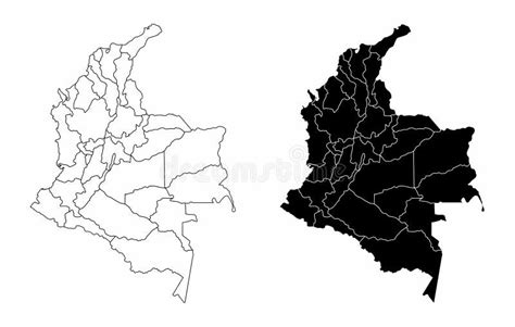 Mapas De Regiones De Colombia Ilustración Del Vector Ilustración De