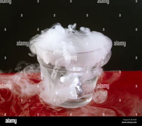 Dry Ice Solidified Carbon Dioxide In Water Shows A Solid Passing Into A