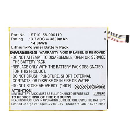 58 000119 26s1008 St10 Battery For Amazon Kindle Fire Hd 10 B00vkiy9rg