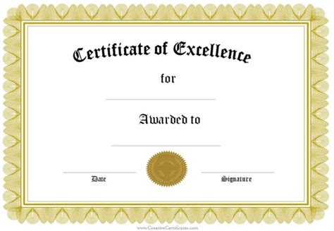 Free Formal Award Certificate Templates Customize Online Inside