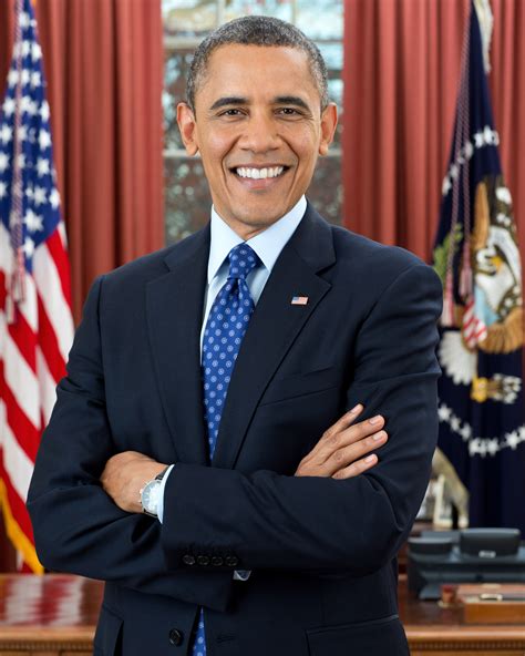 President Barack Obama Is Photographed During A Presidential Portrait