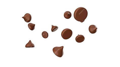 Premium Photo Scattering Of Tasty Chocolate Chips On White Background