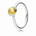 Pandora November Droplet Birthstone Ring - Jewellery from Francis ...