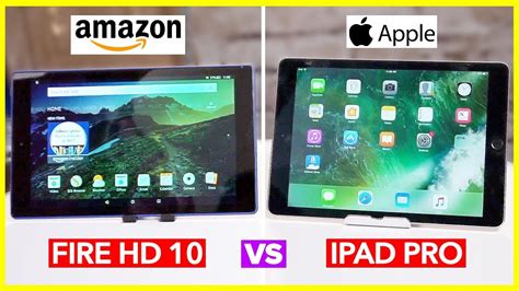 The amazon fire hd 10 is the largest member of the company's most recent fire tablet range, sharing in the values of its predecessors in terms of affordability but also bringing new features like a 1080p. New Amazon Fire HD 10 Tablet Review (iPad Pro vs Fire HD ...