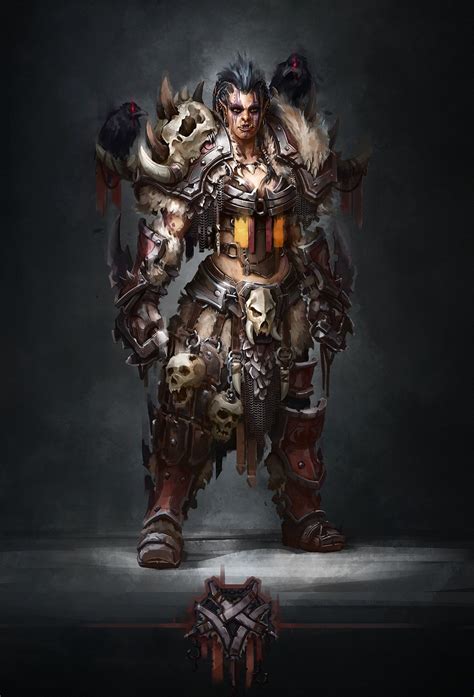 Pin By Michael Sawangsangsai On Fantasy Orks Warcraft Art Female Orc