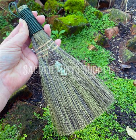 Triquetra Besom Handmade Witchs Broom For Energy Clearing Cleansing