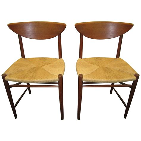 Dining room + bar sets. Pair of Hvidt Molgaard Teak Dining Chairs Mid-century ...
