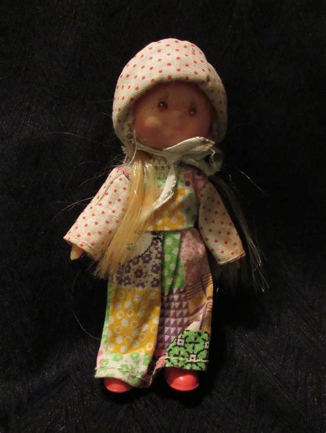 vintage holly hobbie type mini doll soft plastic jointed etsy holly hobbie vintage dolls dolls