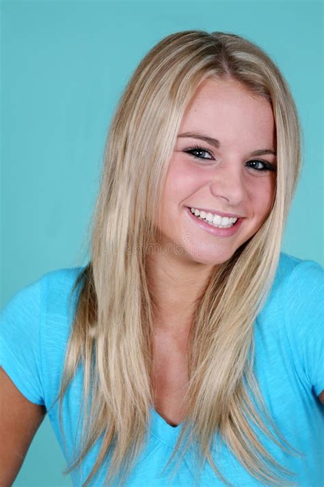 smiling blonde girl stock image image of human real 16242865