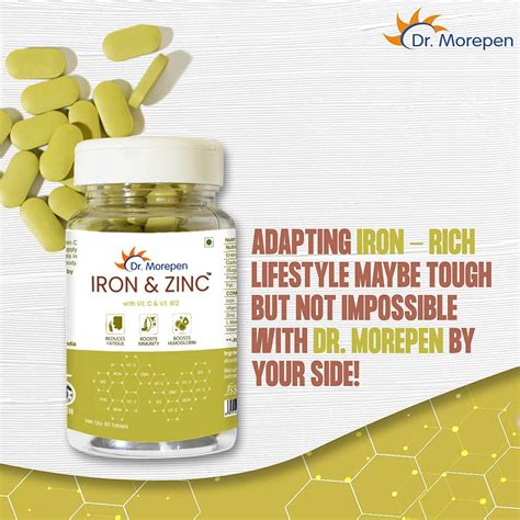 Buy Dr Morepen Iron And Zinc Tablets Enriched With Vitamin C And B12