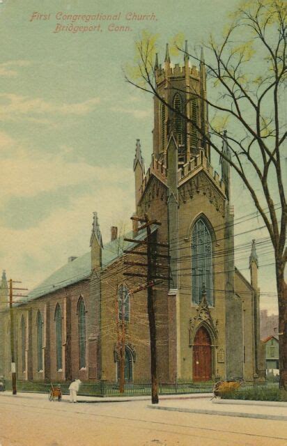 First Congregational Church Organized 1660 Norwich Ct Antique Postcard