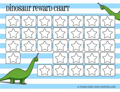 Potty Training Chart Printable Boy Dinosaur Star Chart For Kids