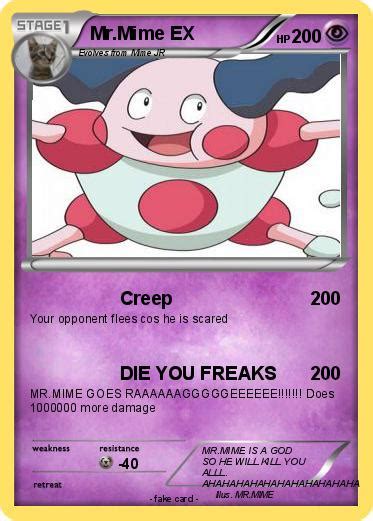 Whether he's passing stat boosts, substitutes, or sweeping taunt makes it more difficult for opposing pokemon to force mr. Pokémon Mr Mime EX - Creep - My Pokemon Card