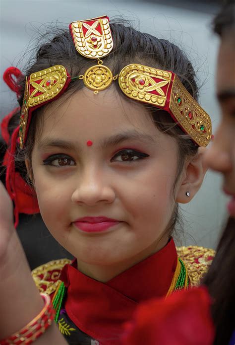 nepalese day nyc 2018 nepalese girl in tradtional dress photograph by robert ullmann fine art