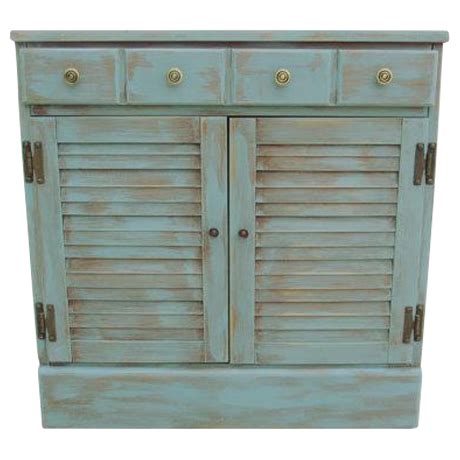 Vintage Coastal Shutter Cabinet on Chairish.com | Vintage shutters, Shutter cabinet, Cabinet