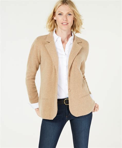 Charter Club Pure Cashmere Blazer In Regular And Petite Sizes Created