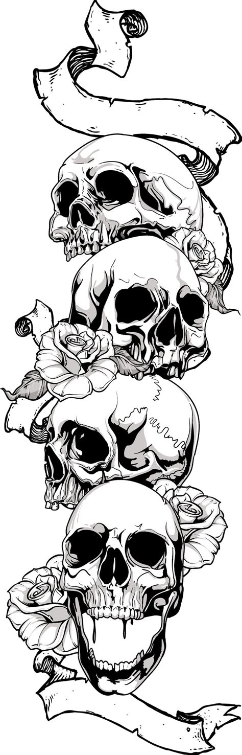 4 Skulls Tattoo By Neon05 On Deviantart