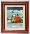 STEVE KLEIN FOLK ART OIL PAINTING ON BOARD OF A SNOW