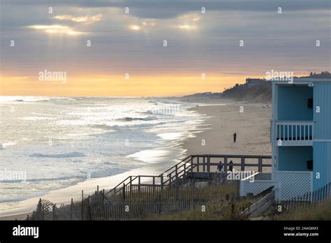 Atlantic Ocean Coastline At Sunset In The Off Season Stock Photo Alamy