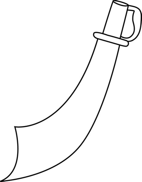 Pirate Sword Coloring Pages Printable Sketch Coloring Page