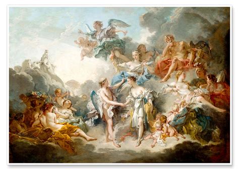 Cupid And Psyche Celebrate Wedding Print By François Boucher Posterlounge