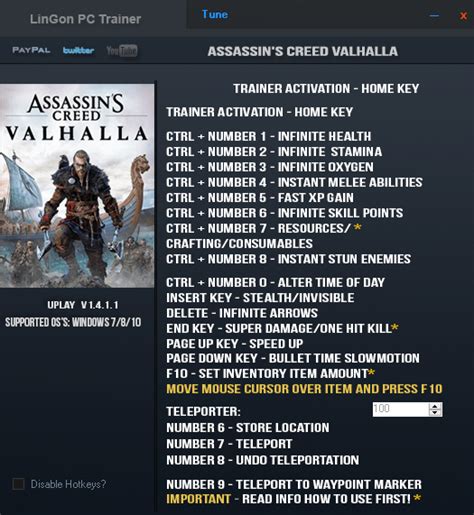 LinGon 2 0 On Twitter Assassin S Creed VALHALLA Trainer Update