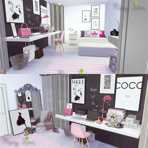 Sims 4 Ccs The Best Pink Bedroom By Mony Sims