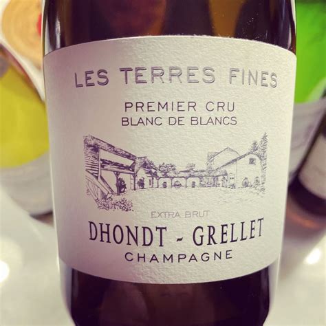 2019 Dhondt Grellet Champagne Premier Cru Les Terres Fines Blanc De Blancs France Champagne