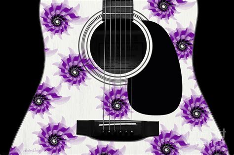 Floral Abstract Guitar 7 Digital Art By Andee Design Fine Art America
