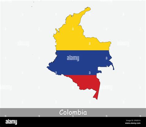 Esquema De Mapa De Colombia Con La Bandera Colombiana En Blanco Con Images