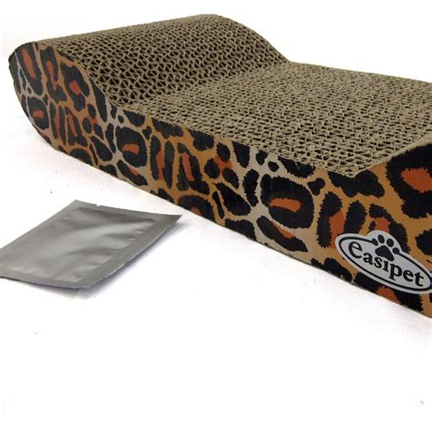 Easipet Cat Corrugated Small Or Large Cardboard Scratcher Leopard Print