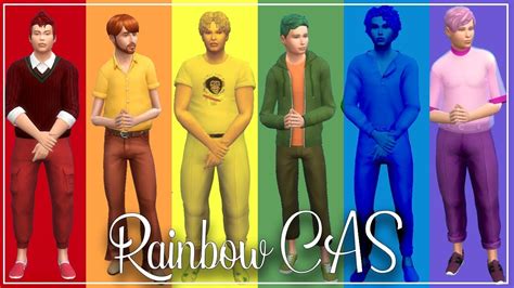 The Sims 4 Rainbow Cas Maxis Match Cc Willowsims Youtube