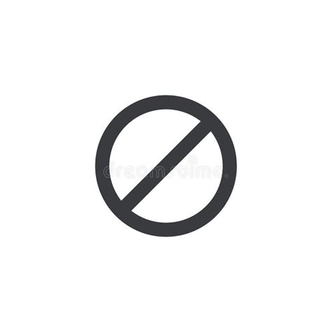 Red No Symbol Icon No Symbol Shape No Symbol Print Stop Sign Ban