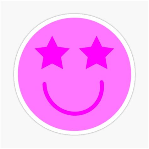 Star Eyes Smiley Face Sticker For Sale By Madebyraegan Redbubble